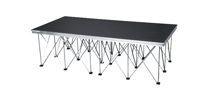 pedana palco 2x1 m h 0,60m con  gambe a ragno